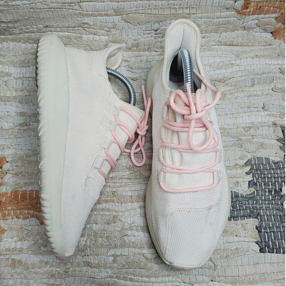 Adidas Tubular Shadow Running Shoe White Pink 7 - Picture 1 of 11